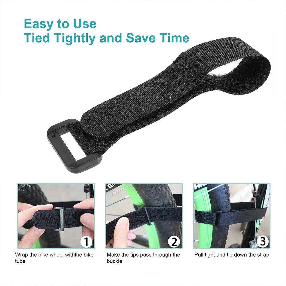 8Pcs Bike Strap Small Ratchet Straps Bike Rack Electric Bicycle Wheel Straps Mountain bike Adjustable Stabilizer Nylon Tie