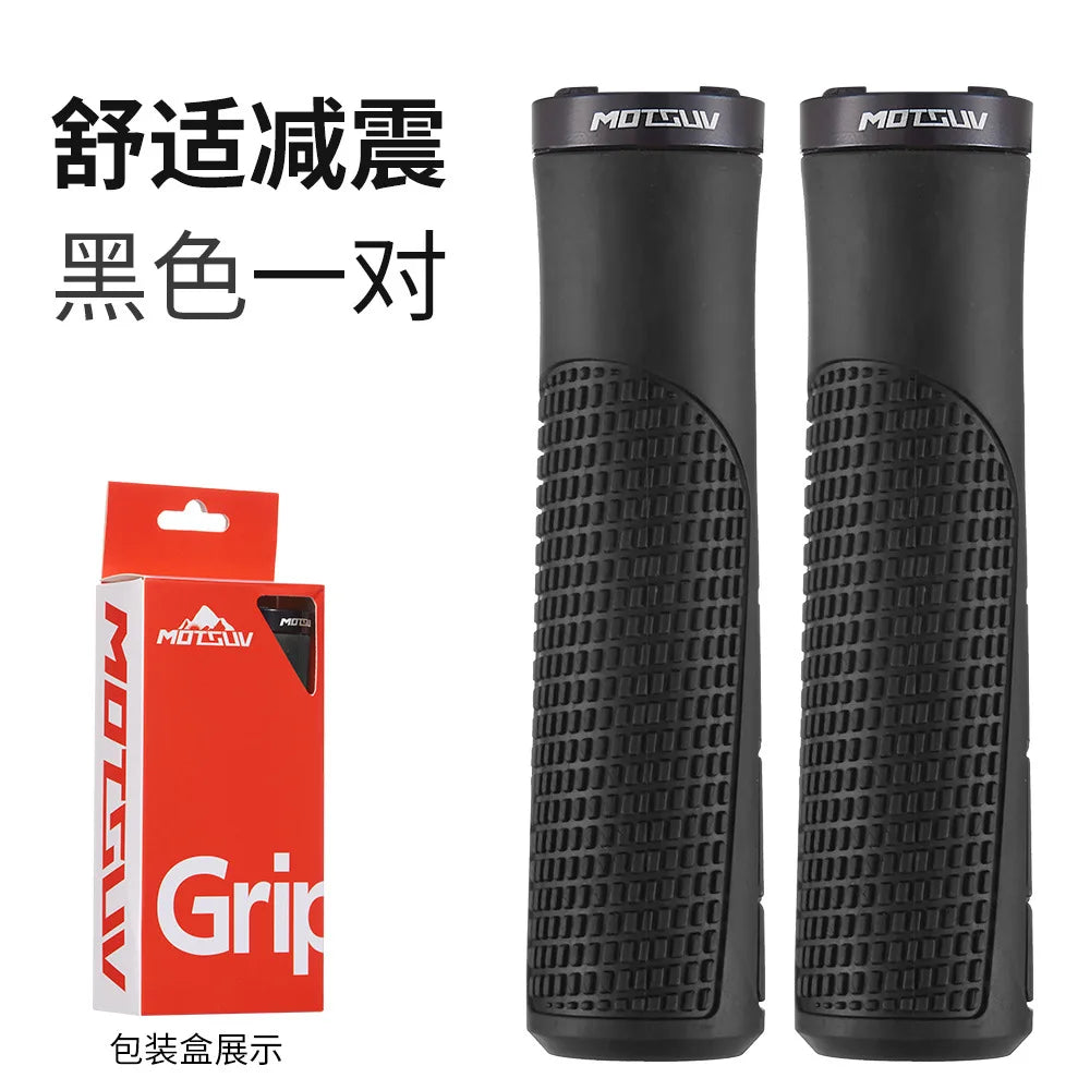 Bike Handlebar Grips Aluminum Single Lock Made of High-Density Rubber Suitable for BMX Mountain Bikes Beach Cruisers Scooters