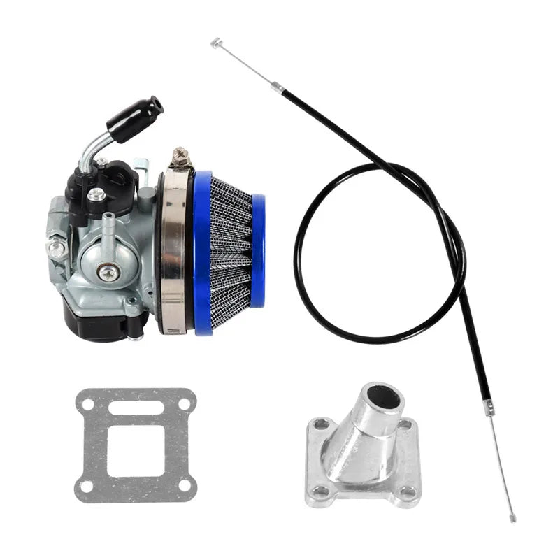 49cc 19mm Carburetor & Air Filter Cable Assembly for 2-Stroke 49cc–80cc Mini Pocket Bike