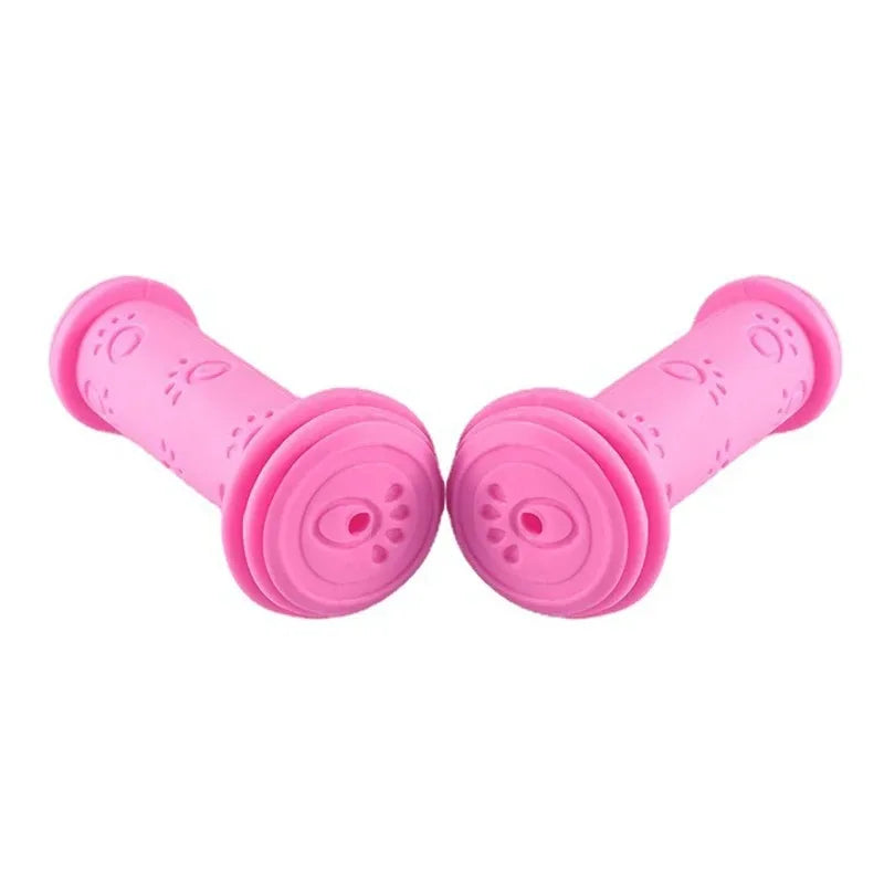 1 Pair Rubber Grip Handle Handlebar Grips Colorful Blue Red Anti-skid Child Children Kids Bike Bicycle Tricycle