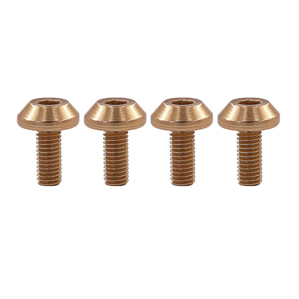 4Pcs High-Strength Aluminum Alloy M5 Bottle Cage Mounting Bolts for Mountain Bikes Road Bicycles and Cycling Accessories