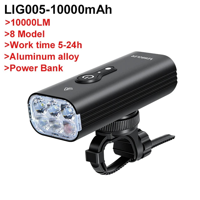 NEWBOLER 10000mAh Smart Bicycle Light Front 10000LM Bike Light Waterproof USB Charging MTB Road Cycling Lamp Bike Accessories