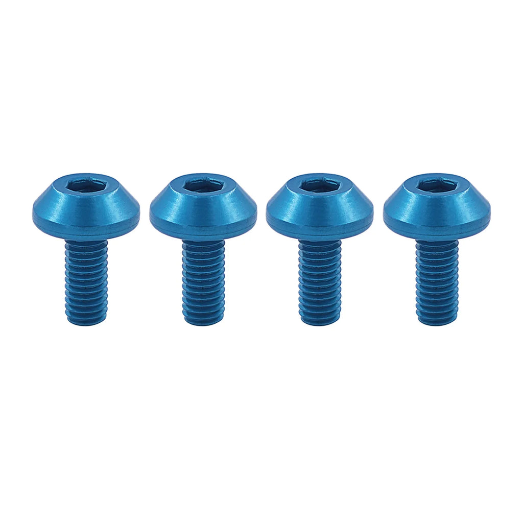 4Pcs High-Strength Aluminum Alloy M5 Bottle Cage Mounting Bolts for Mountain Bikes Road Bicycles and Cycling Accessories