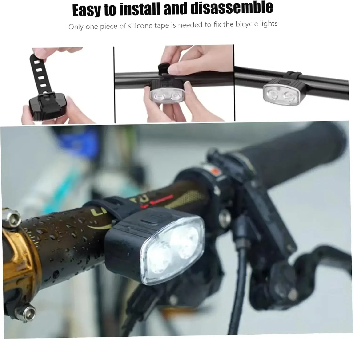 Cycling Bicycle Front Rear Light Set Bike USB Charge Headlight Light Waterproof MTB Waterproof Taillight LED Lantern Bike Parts