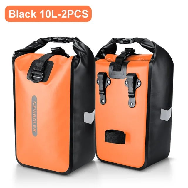 NEWBOLER 10L 20L Waterproof Cycling Bicycle Front Fork Bag Quick Release Bike Rear Seat Trunk Bag Bike Bag Bicycle Accessories