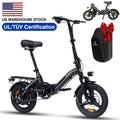 Bodywel T16Pro 14' Folding Electric Bike 36V 10.4Ah Battery UL Certified Commuter Ebike for Adults Mini Electric Bicycle
