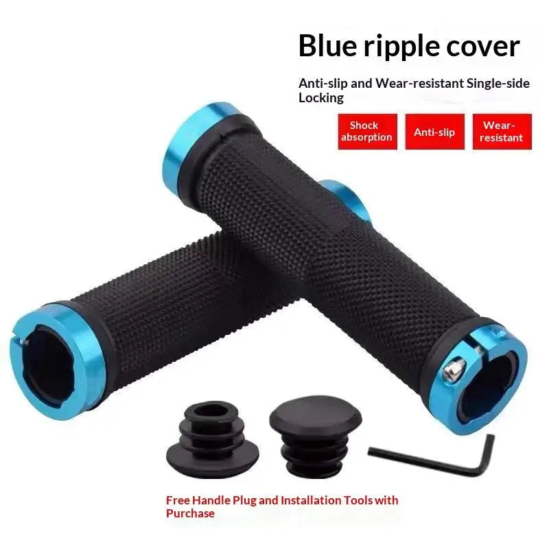 New 1Pair Bike Handlebar Grips Double Lock On Bike Plastic Handle Grip For Folding Bike Beach Cruiser Scooter Riding Equipment