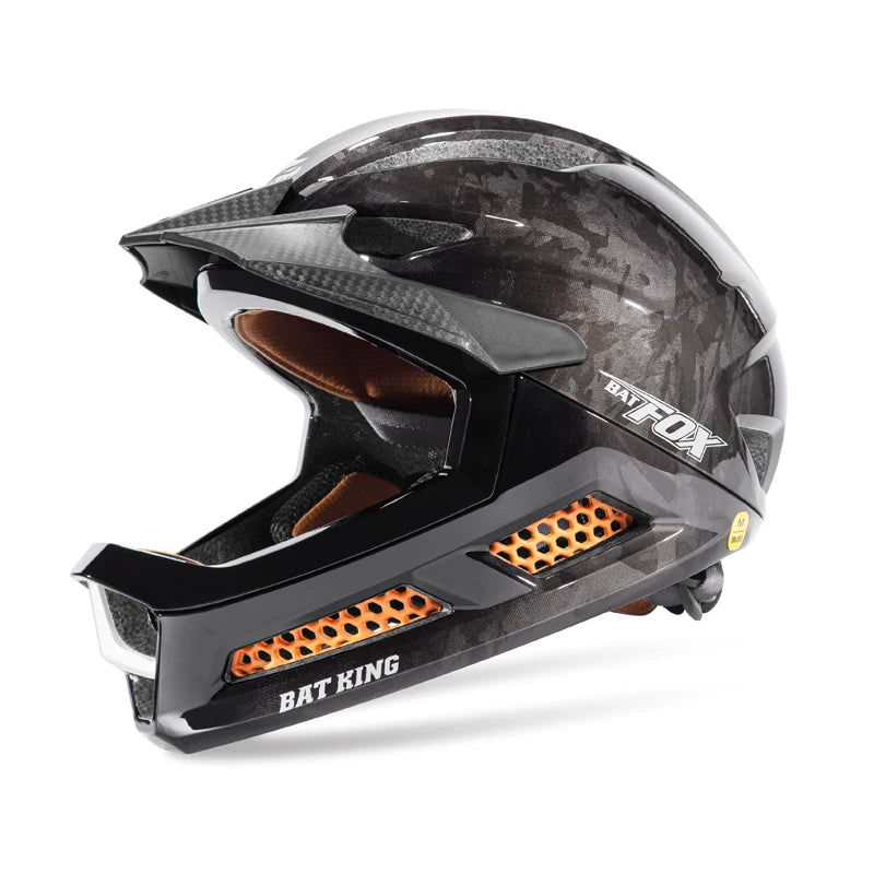 BATFOX Kids Full Face Cycling Helmet MTB Bicycles Balance bikes Skate Scooter Children Competition-grade Safety Sports Gear