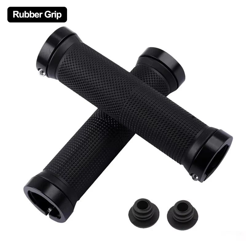 Bicycle Grips BMX Bike Handbar Grips Rubber Bilateral Lock Mountain MTB Bikes Handlebar Grips Non-slip Cycling Bike Accessories