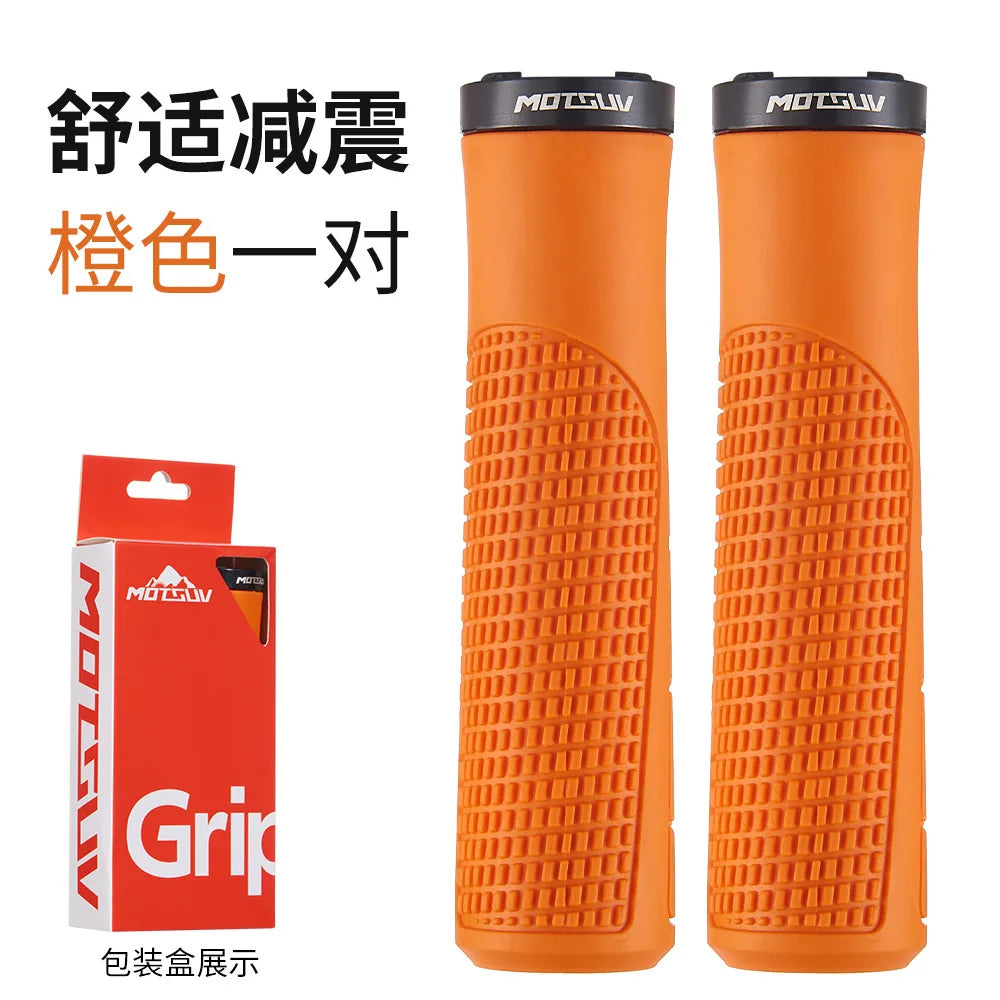 Bike Handlebar Grips Aluminum Single Lock Made of High-Density Rubber Suitable for BMX Mountain Bikes Beach Cruisers Scooters