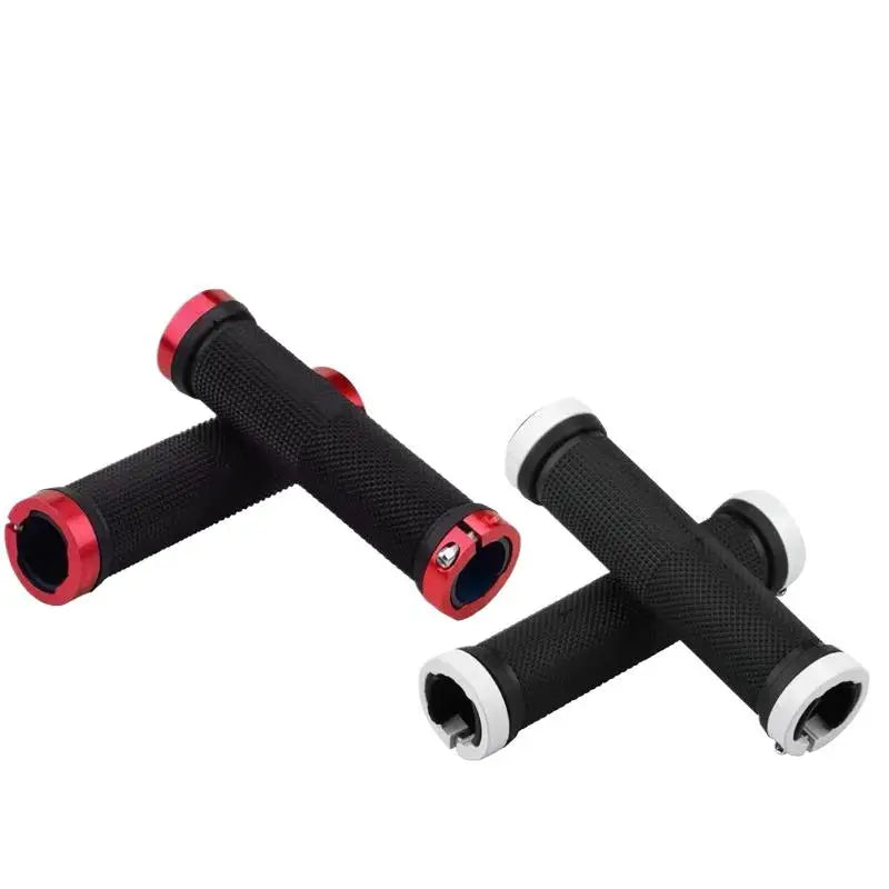 New 1Pair Bike Handlebar Grips Double Lock On Bike Plastic Handle Grip For Folding Bike Beach Cruiser Scooter Riding Equipment