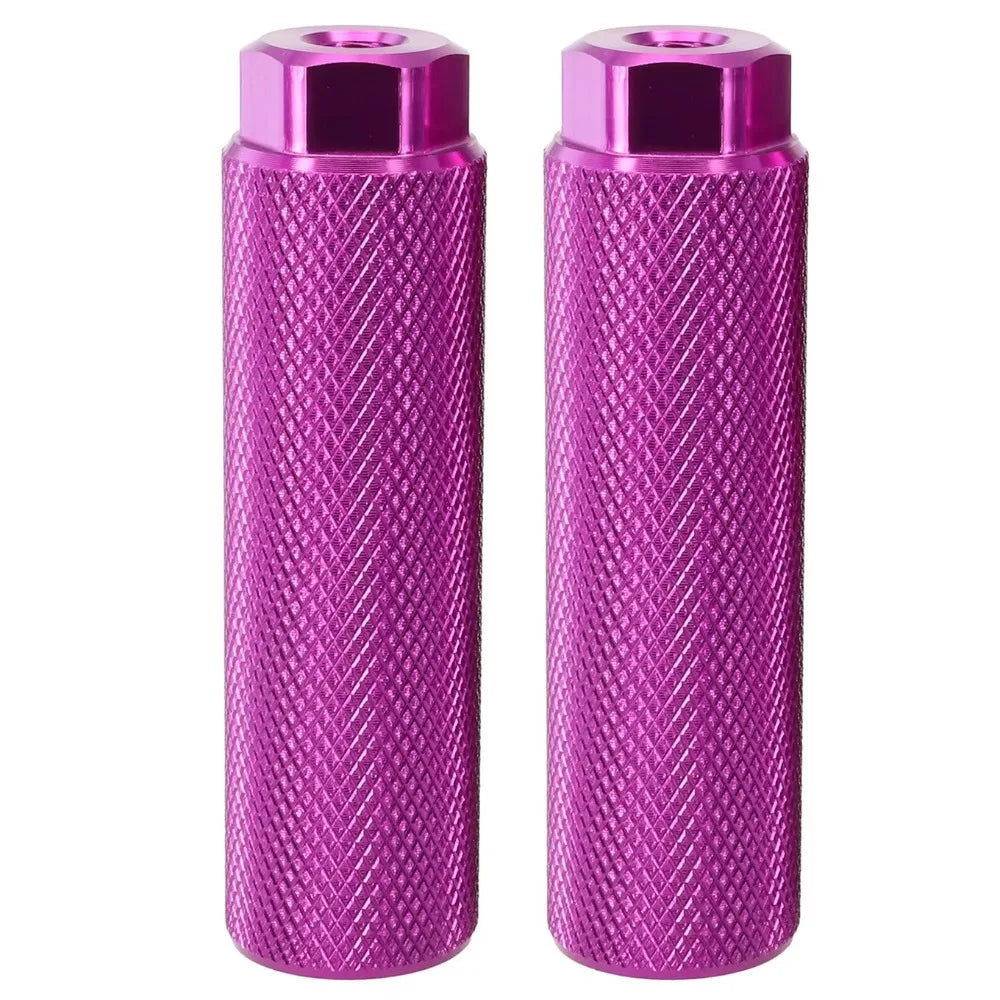 New 2Pcs Durable Anti-Slip Bike Pegs Lightweight Cycling Parts Bike Foot Rest Aluminum Alloy Bicycle Accessories Fit 3/8 Inch