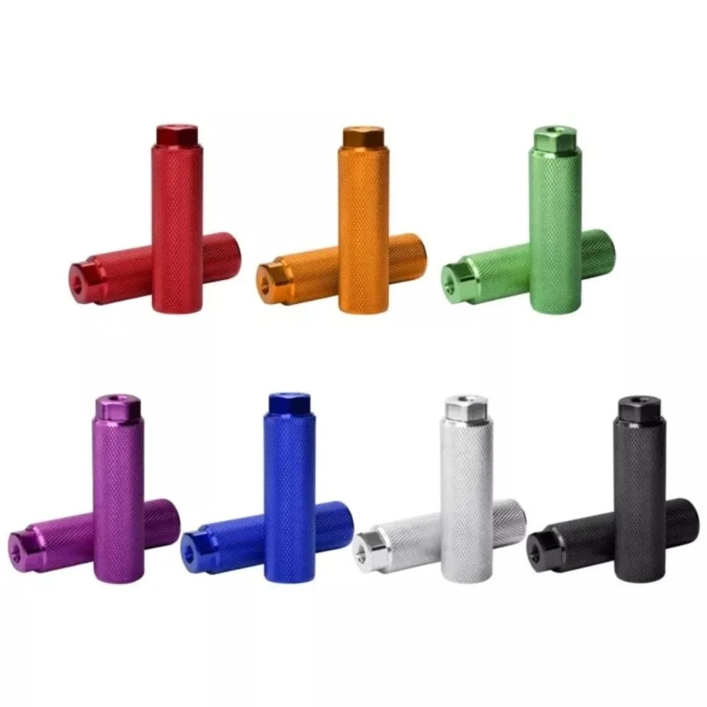 New 2Pcs Durable Anti-Slip Bike Pegs Lightweight Cycling Parts Bike Foot Rest Aluminum Alloy Bicycle Accessories Fit 3/8 Inch