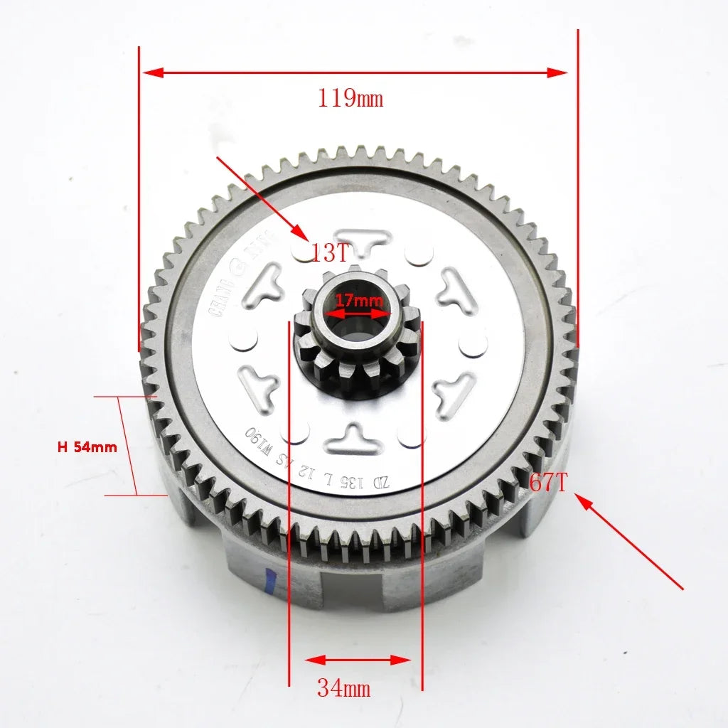 Motorcycle Master Starter Clutch Gear Basket For ZONGSHEN ZS190 W190 Engine Mount Dirt Pit Bike Spare Parts Accessories