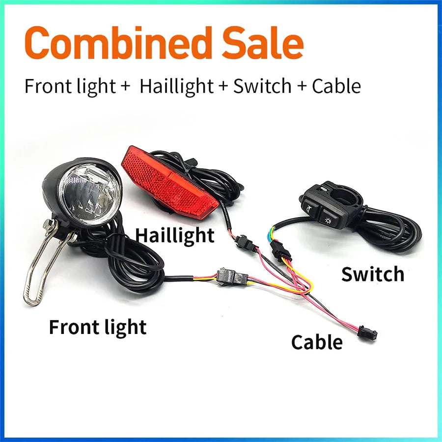 DK226 Switch 24V-60V Headlight and Taillight Horn Cable Accessories Rubber Ebike Accessories Electric Bicycle