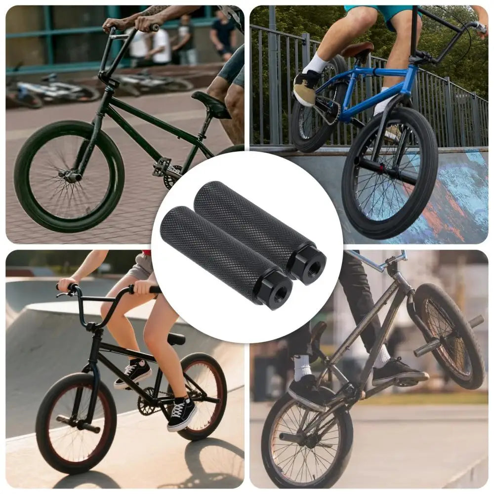 DOMEN Bike Pegs Aluminum Alloy Anti Skid Lead Foot For BMX Bike Fit 3/8'' Axle Footrest-Lever Bike Pegs Bicycle Accessories