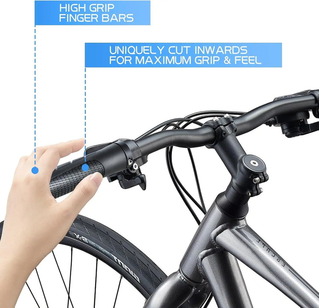 Bike Handlebar Grips Aluminum Single Lock Made of High-Density Rubber Suitable for BMX Mountain Bikes Beach Cruisers Scooters