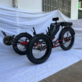 Recumbent Bicycle, 500W Electric Three Wheeled Shock-absorbing Fat Tire Bike, Suitable for Snow, Beach, and Mountain Walking