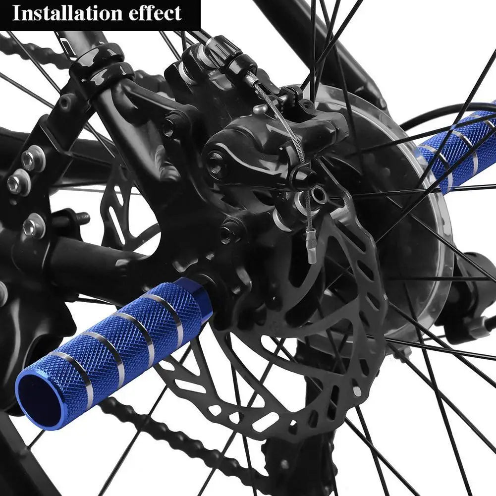 1 Pair Non Slip Mtb Bike Footrest Lever Aluminum Alloy Axle Pedal Rear Bmx Pegs Foot Pegs Stunt Foot Bicycle Cylinder Front