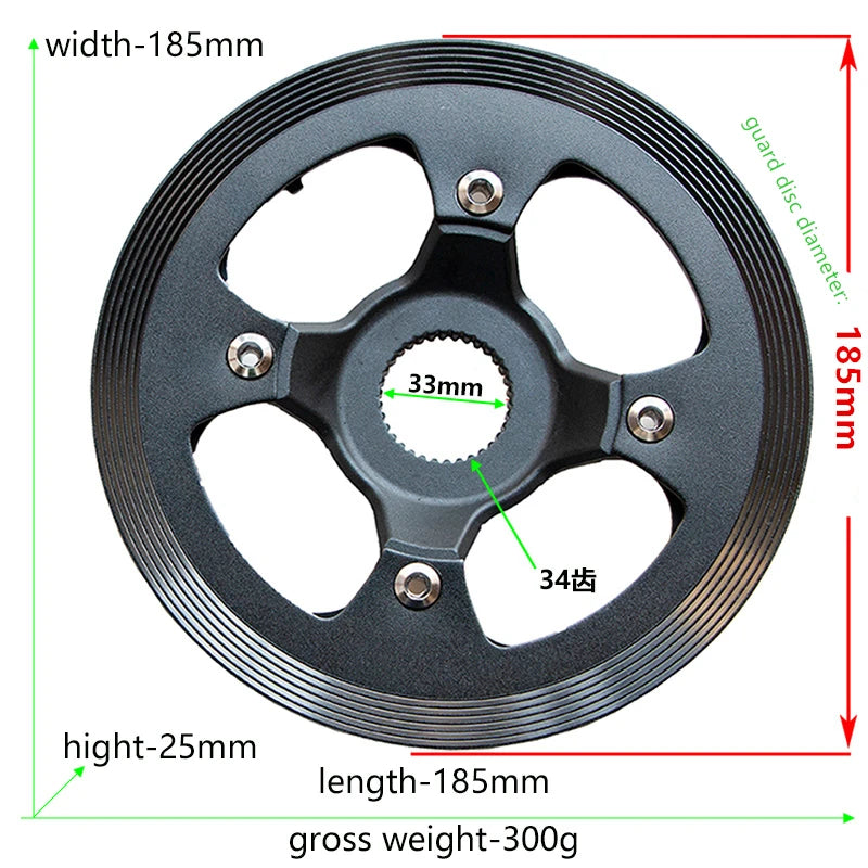 E-bike 42T Mid Motor Chainwheel For E8000 M500/G520 M510/G522 M600/G521 M620/G510 M420/G332 M615/M820 104BCD Conversion Base8FUN