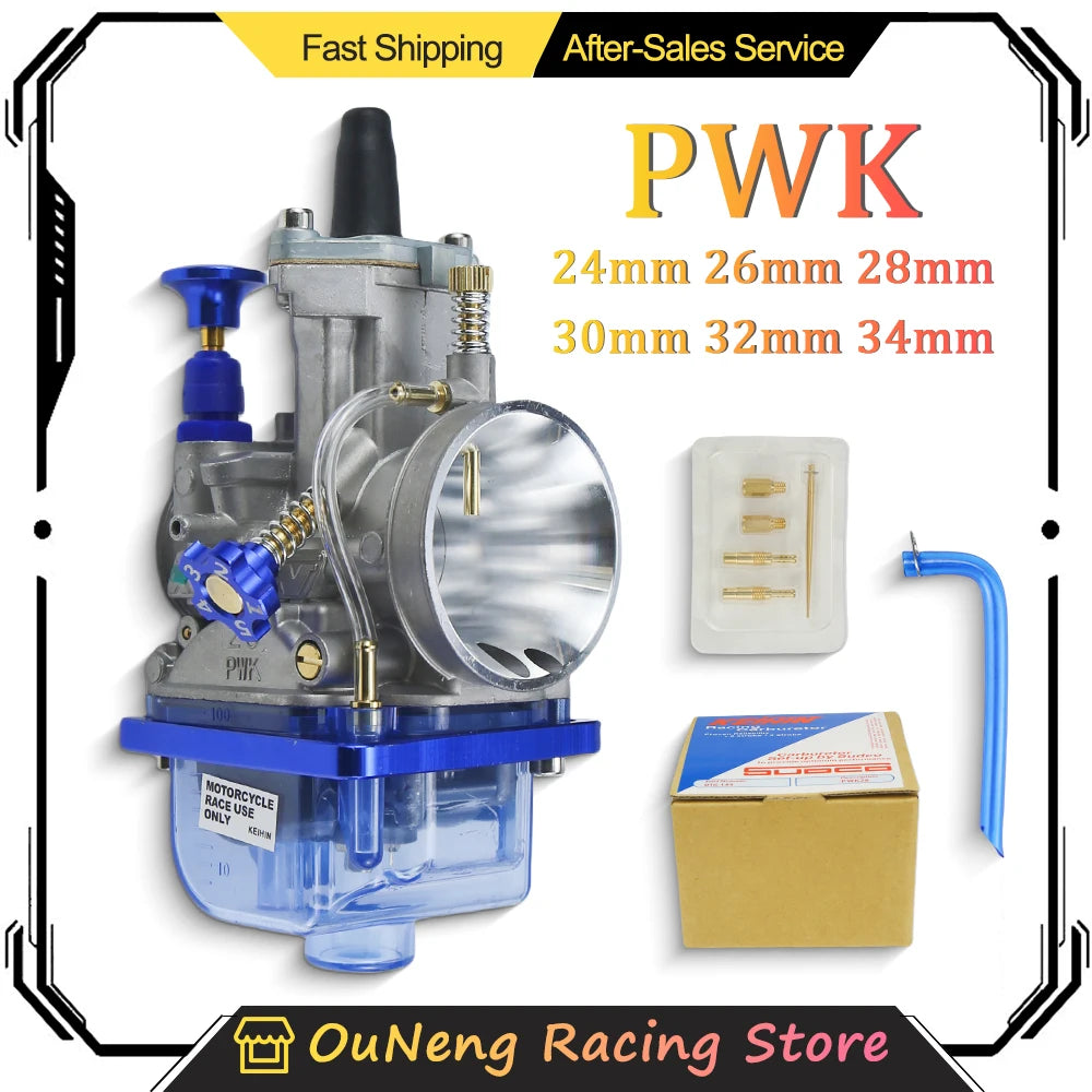 PWK 24-34mm Universal Racing Carburetor with Power Jet for 2T 4T Scooter, ATV & Dirt Bike