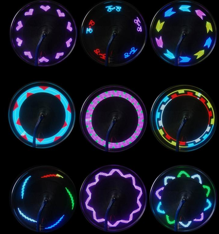 14LED Colorful Steel Wire Light for Bicycle Rims