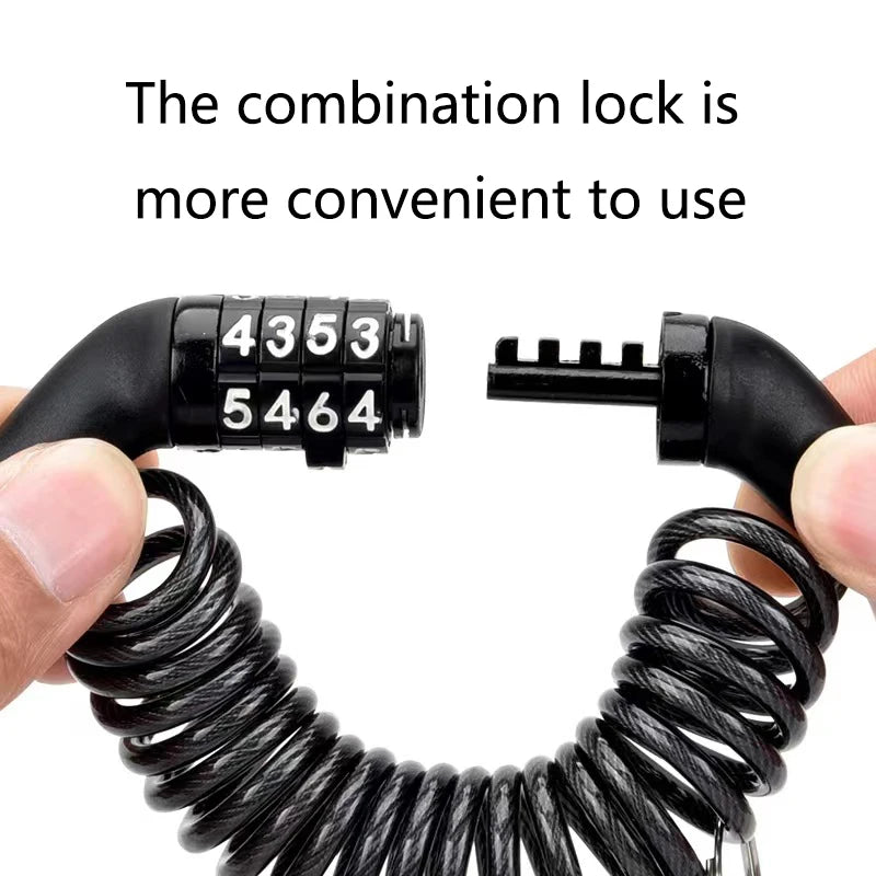 Universal Anti-Theft Password Wire Lock Portable Security Lock for Electric Bike Motorcycle Helmet MTB Road Bicycle Safety Lock