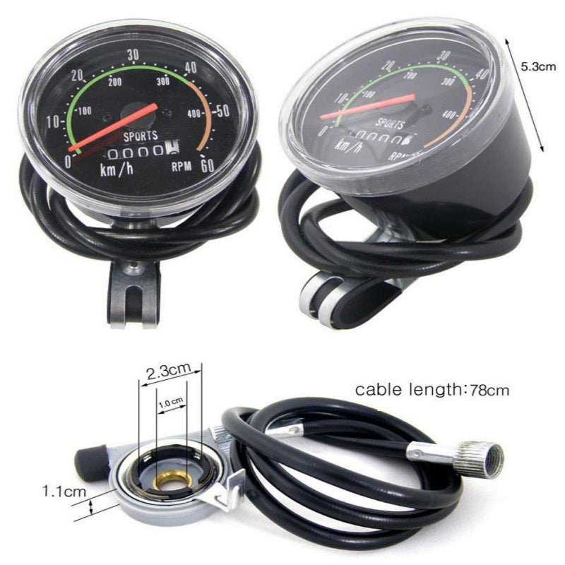 Universal Bicycle Mechanical Speedometer for Tricycles
