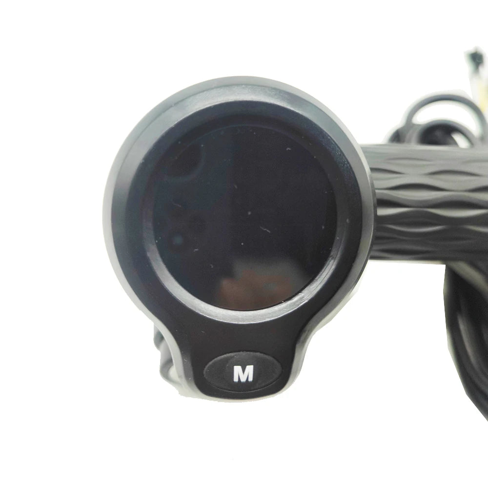 E-Bike E-Scooter Twist Throttle 24V 36V 48V 60V 72V With Speed LCD Display Switch Handlebar Grips for Electric Bicycle Scooter
