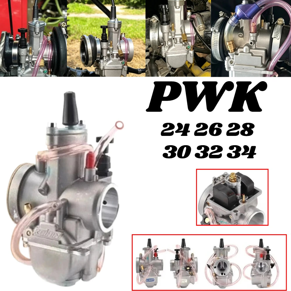 PWK 24-34mm Racing Carburetor with Power Jet for Scooter, ATV & Dirt Bike