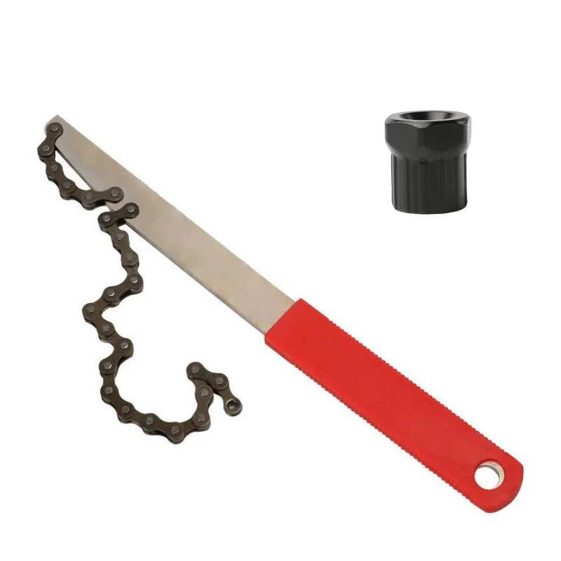 Portable Bike Flywheel & Cassette Wrench Removal Tool Kit 12 Teeth MTB Sprocket Removal Portable Bicycle Repair Tools