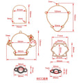 80cc Gasket Set Kit for 49cc Motorized Bicycle Engine Cylinder Crankcase Engine Part for Push Bike