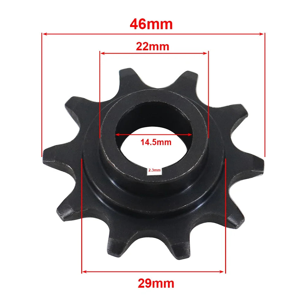 415 32T Rear & 10T Front Sprocket & Chain 110 Links for 49CC 60CC 80CC Motorized Bicycle Bike Moped Chain 9 Hole Sprocket Kit