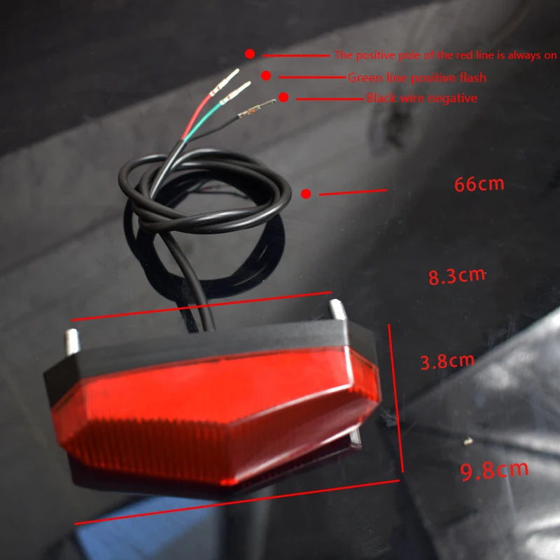 New 12V-80V Electric BikeTaillights LED Safety Warning Rear Lamp For E-scooter Ebike Warning Taillights Bike Accessories