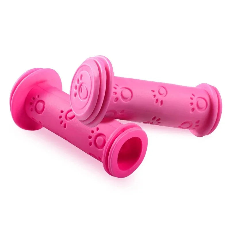 1 Pair Rubber Grip Handle Handlebar Grips Colorful Blue Red Anti-skid Child Children Kids Bike Bicycle Tricycle