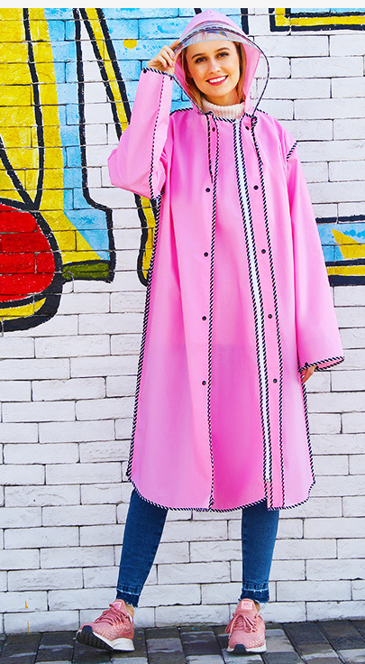 Transparent Electric Bicycle Raincoat for Women