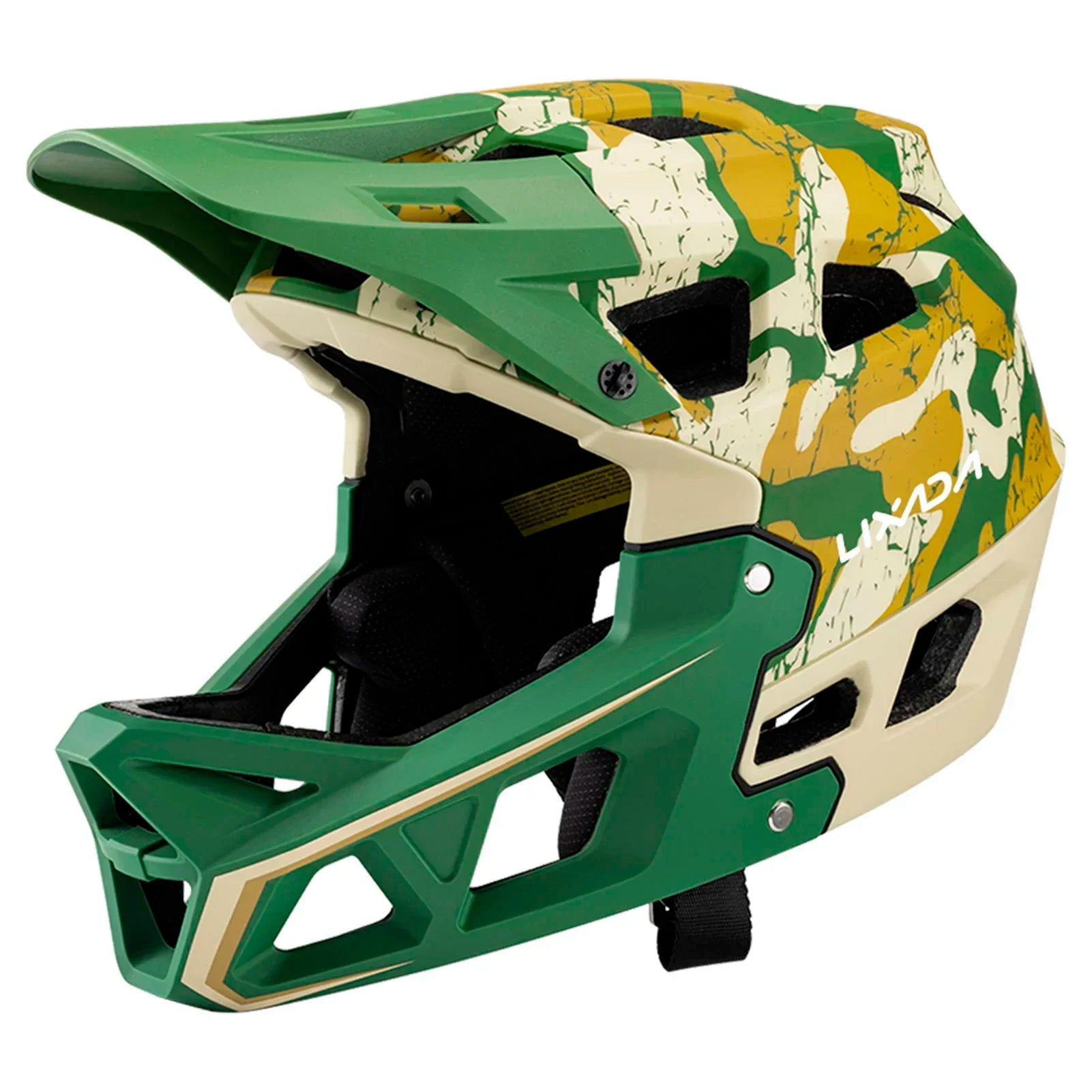 Mountain Bike Safety Cycling Gear Full Face MTB Helmet for Downhill Racing Adults with 31 Vents & Adjustable Visor, Men/Women