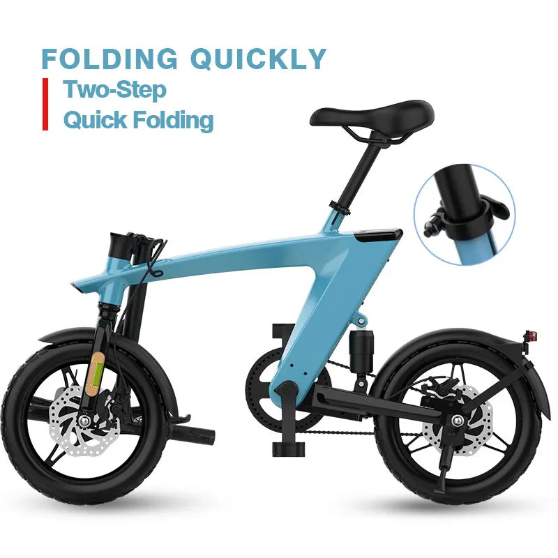 2025 New Model Electric BIKE 36V 10Ah Lithium 30Km Range 14 Inches Tire 250W Motor Foldable Electric Bicycle Urban EBike Adults