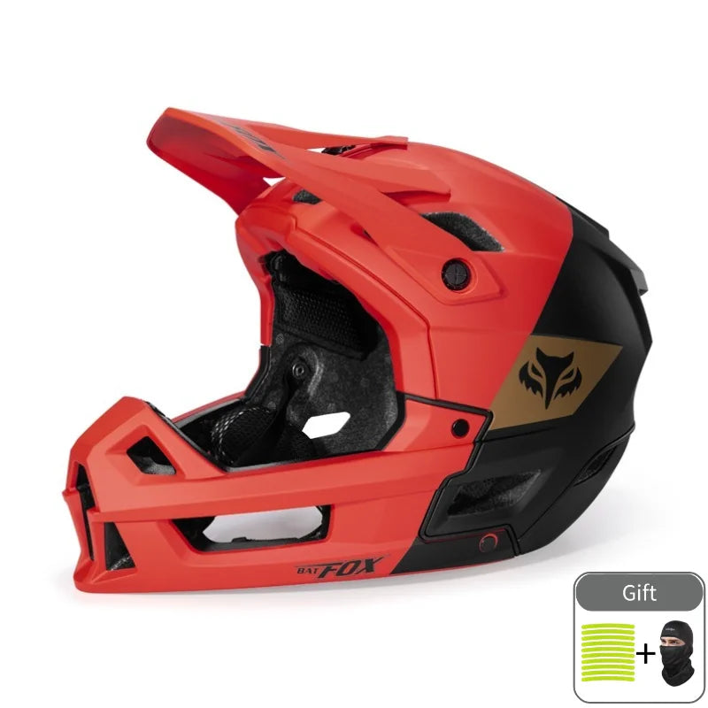 BATFOX Full-Face Enduro Helmet Downhill BMX Full Face Helmet Ultra-Light Airy Safety Certified for Man Women MTB Bike Helmet