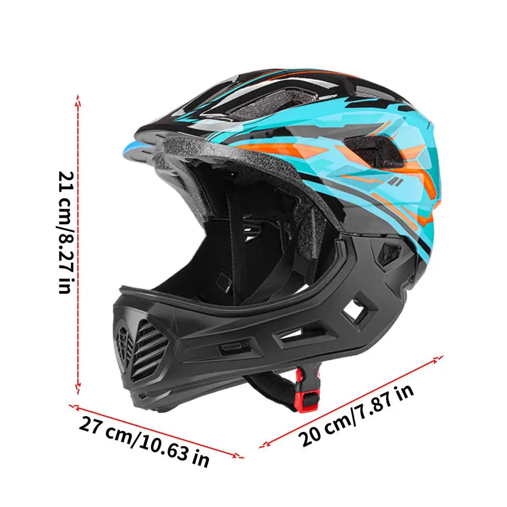 Kids Bike Helmet Safety Hard-shell Hat Road Bike Full Face Helmet For Kid Boys Girls Children Skateboarding Roller Skating