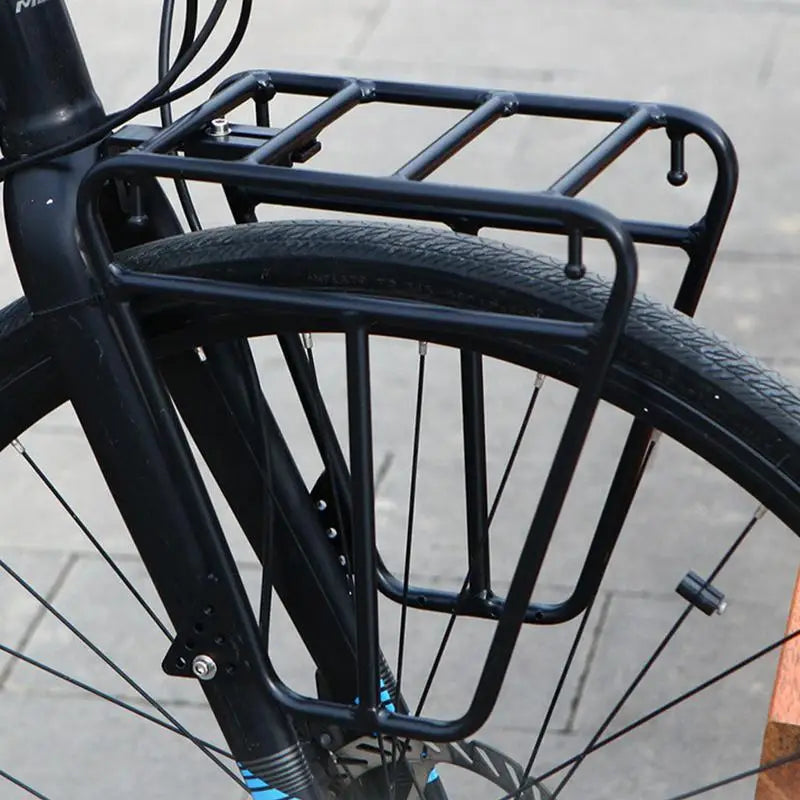 Mountain Road Bike Front Cargo Rack Bicycle Front Fork Luggage Bracket Adjustable Bike Side Mount Bag Stand Cycling Accessories