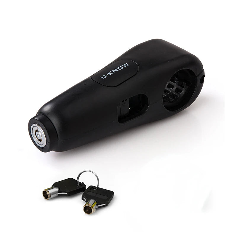 110dB Motorcycle Handlebar Alarm Lock Anti-Theft Brake and Throttle Lock for Scooter E-Bike Bicycle and Electric Vehicle