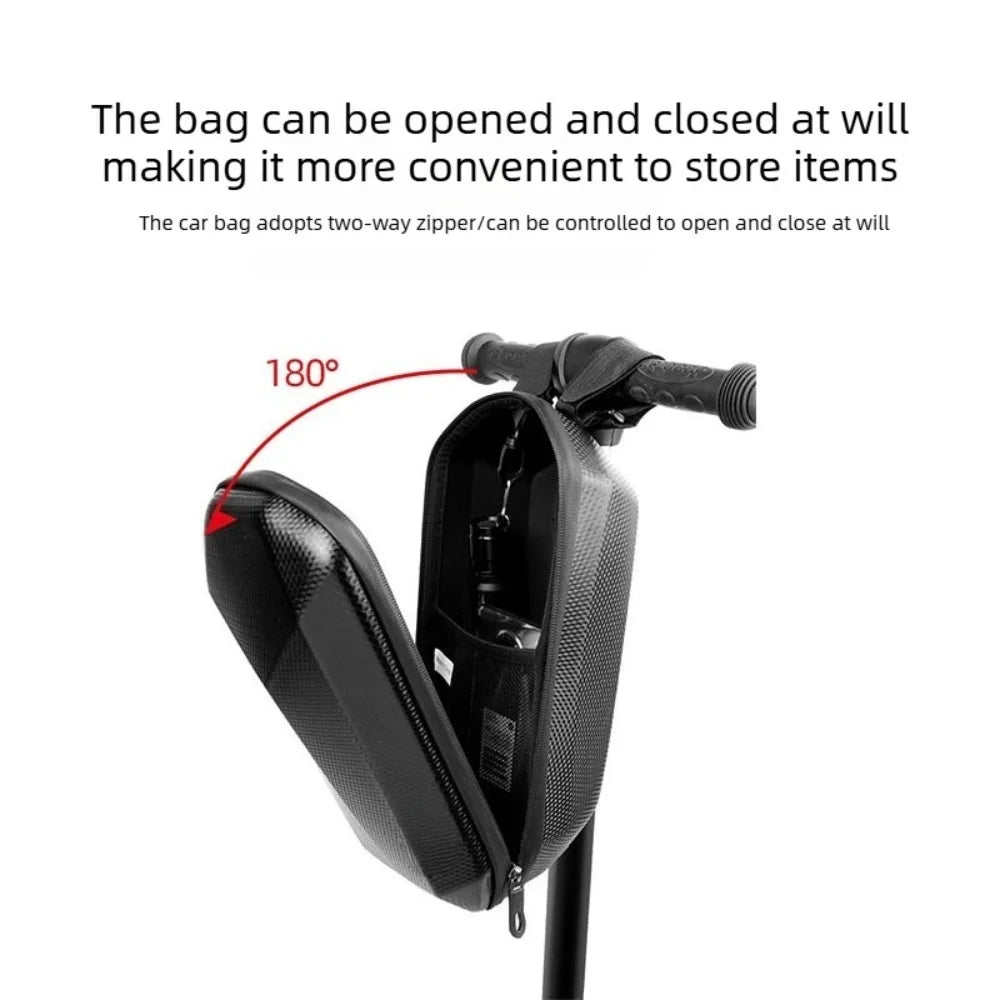 Scooter Bicycle Bag Big Skateboard Waterproof Hard Bag Shell Front Bag Capacity for Electric Cycling Phone Storage Accessories