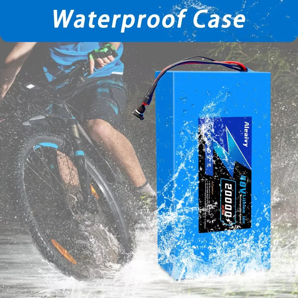 Aleaviy 36V 20Ah Electric Bike Lithium Battery Pack 20000mAh Li Ion Ebike Battery for Bicycle Scooter Motorcycle with Charger