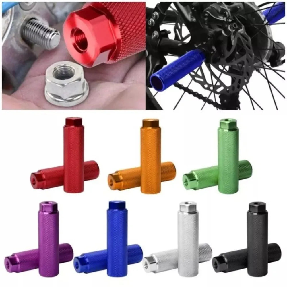 New 2Pcs Durable Anti-Slip Bike Pegs Lightweight Cycling Parts Bike Foot Rest Aluminum Alloy Bicycle Accessories Fit 3/8 Inch