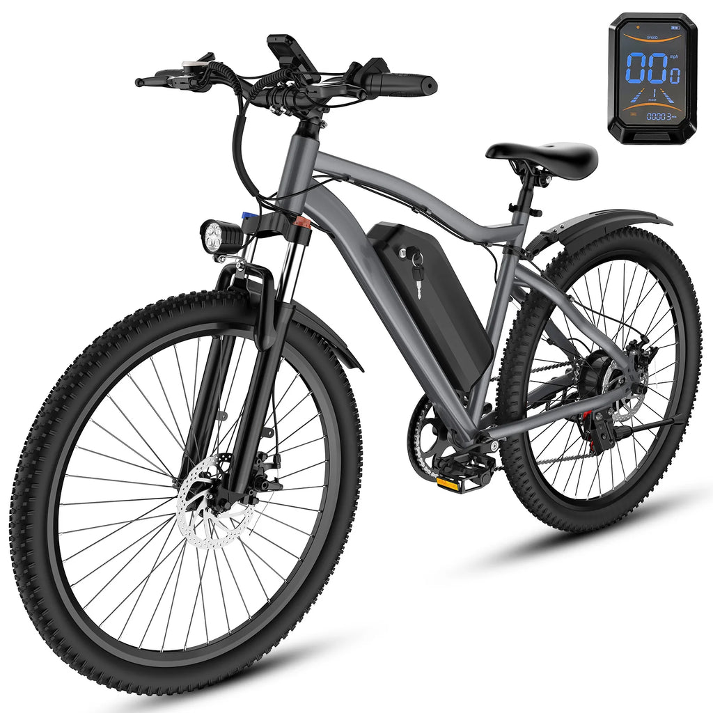 720W Adult Electric Bicycle 26 Inch 36V 10.4AH Removable Battery 19.9Mph Dual Shock Absorber 7-Speed Mountain Bike