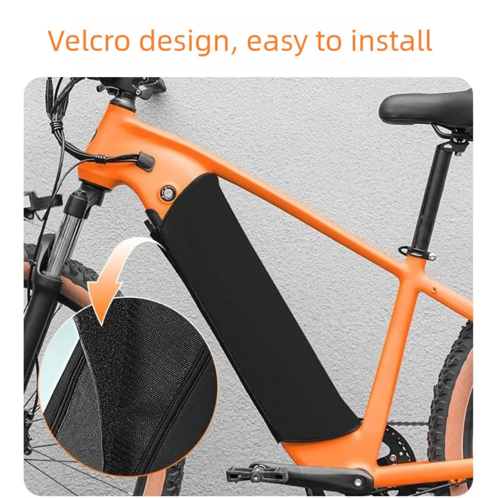 Electric Bike Battery Cover Protective Cover E-bike Battery Case Dustproof Scratch-Resistant Removable Cycling Accessories