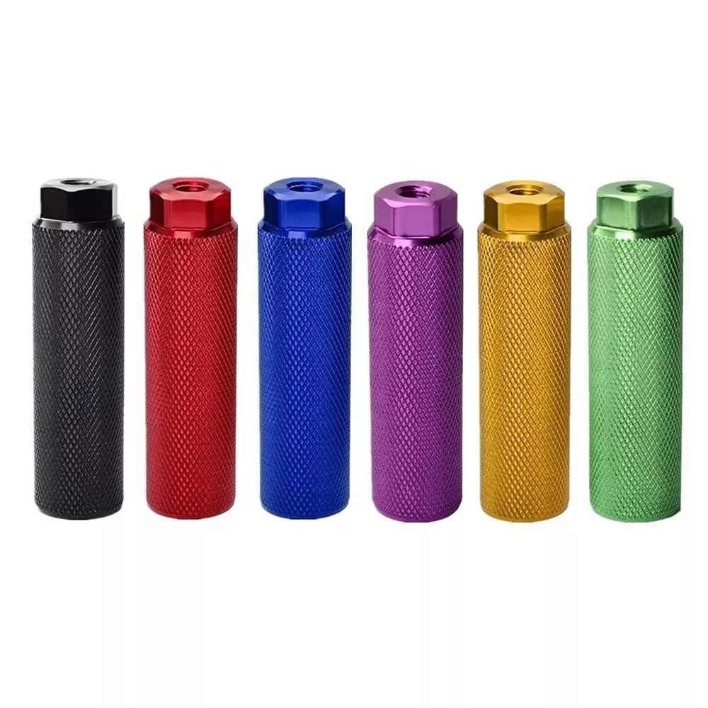 New 2Pcs Durable Anti-Slip Bike Pegs Lightweight Cycling Parts Bike Foot Rest Aluminum Alloy Bicycle Accessories Fit 3/8 Inch