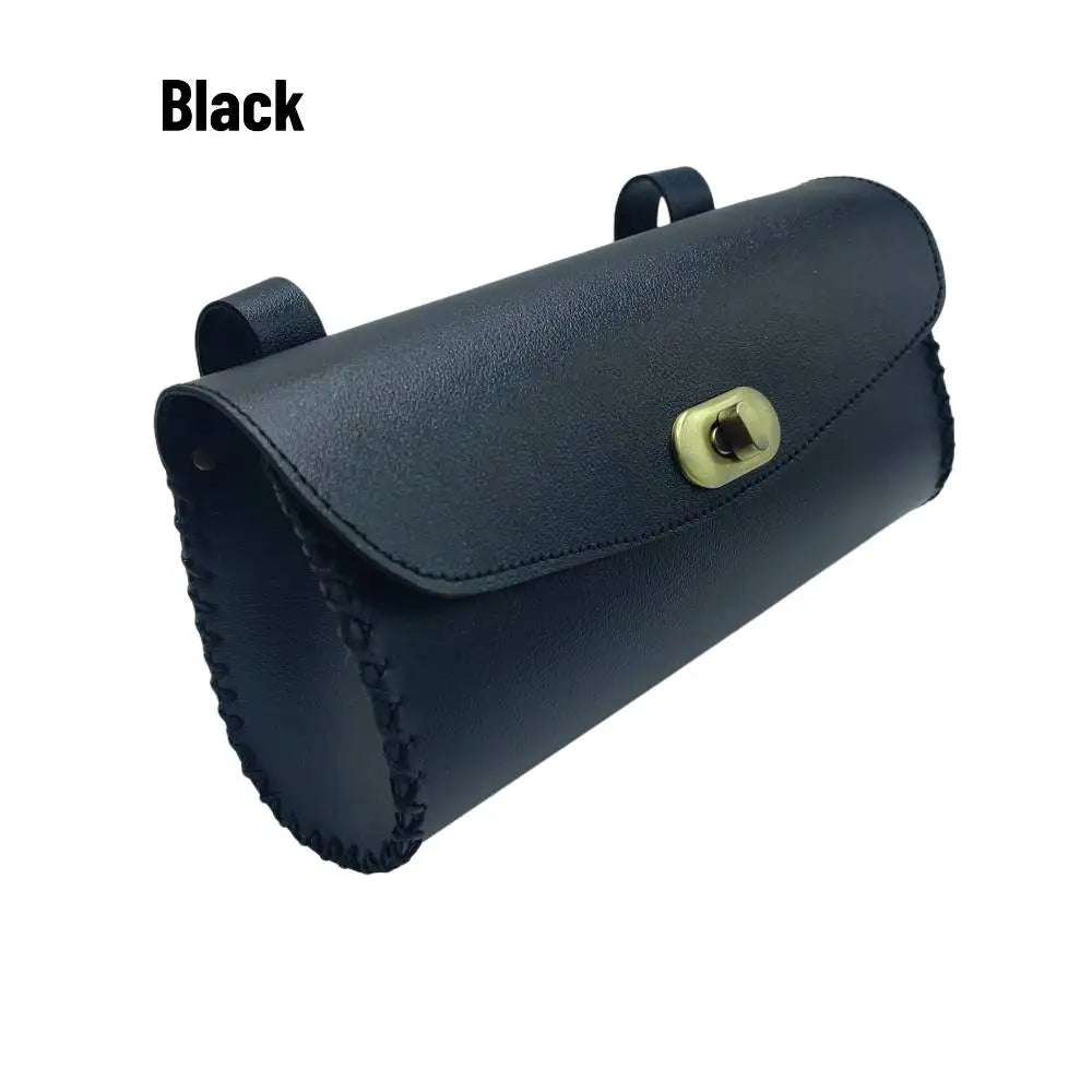New Retro Bicycle Tail Bag PU Leather Waterproof Cycling Bag Saddle Pouch Front Personalized Riding Vintage Bike Bag