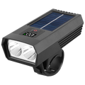 Multi-function Mountain Road Bike Light Digital Display Waterproof Solar Charging Riding Light Bicycle Head Light